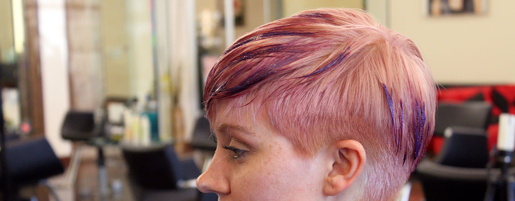 Balayage pink highlights...